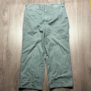Vintage 1990s Big Bill Green Trouser Chino Pants 34 x 28 Workwear
